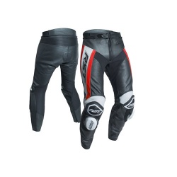 RST Tractech Evo R CE Leather Jeans - Black/Fluo Red