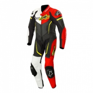 Alpinestars Youth Cup GP Plus Leather Suit Black White Red & Yellow