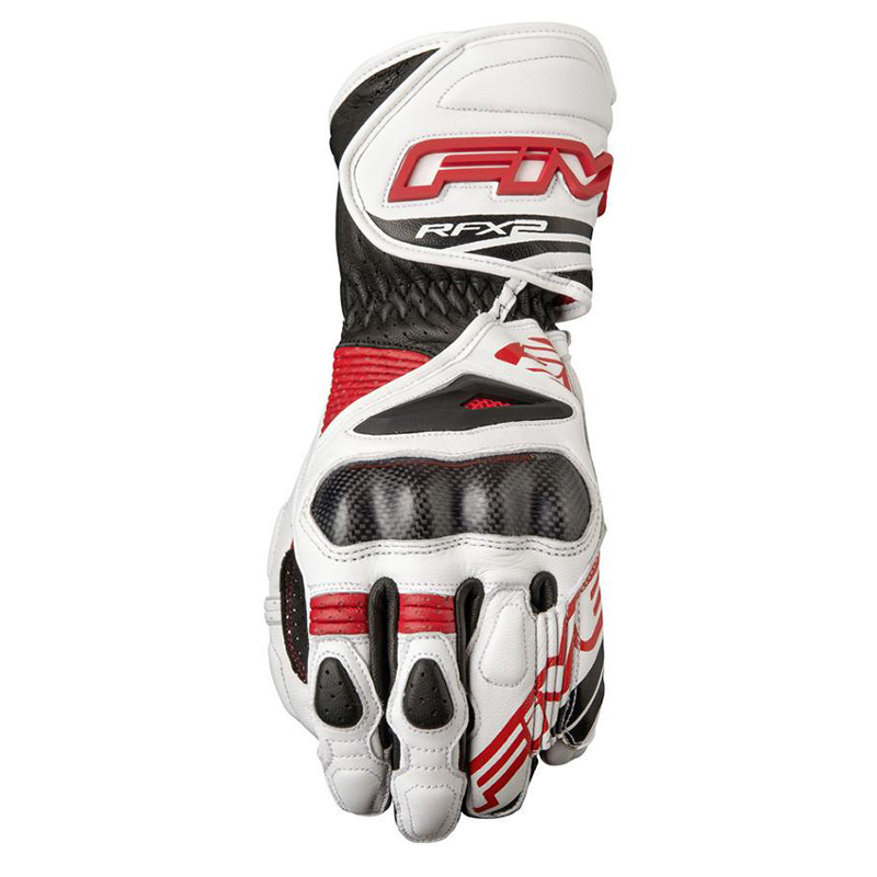 Five Rfx2 Race Gloves White Red Module Moto