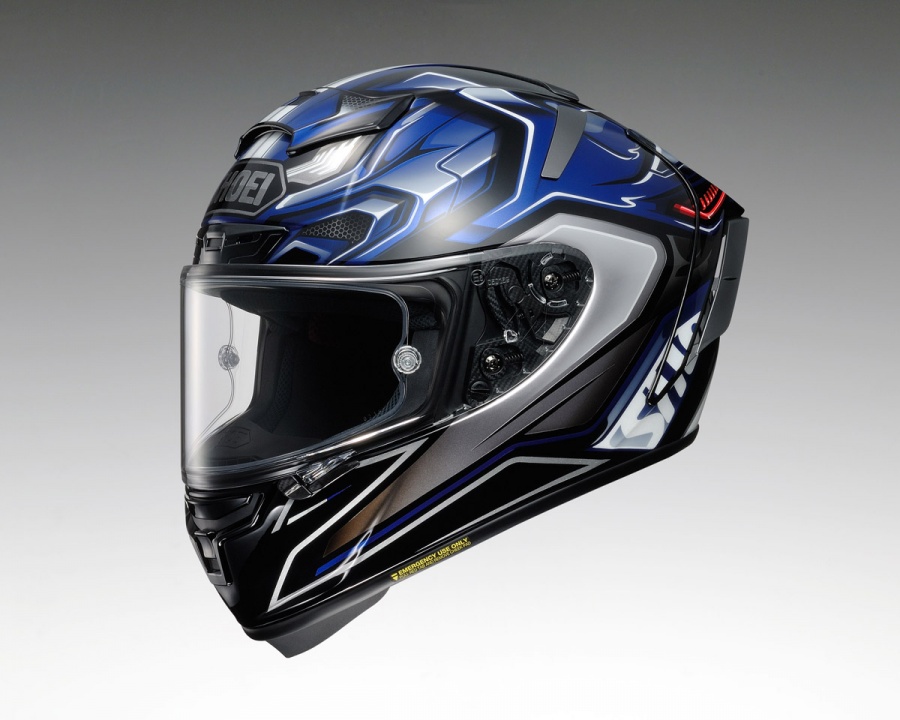 Shoei X-Spirit Aerodyne TC2 Blue helmet Module Moto - Main Image