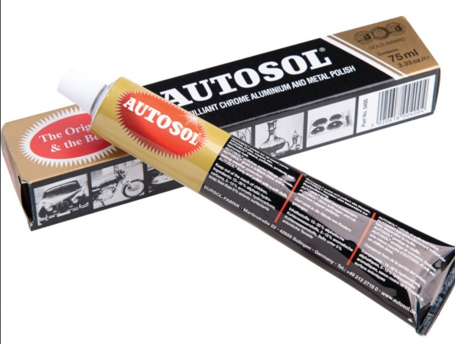 Autosol Chrome Aluminium & Metal Polish 75ml Twin Pack Module Moto