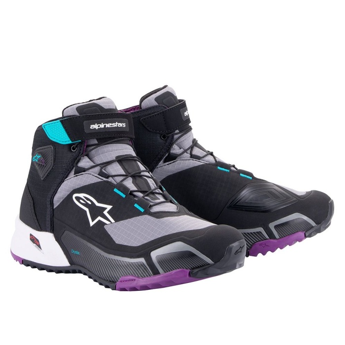 Alpinestars CR-X Women's Drystar Riding Shoe - Blk/Gry/Plum/Teal