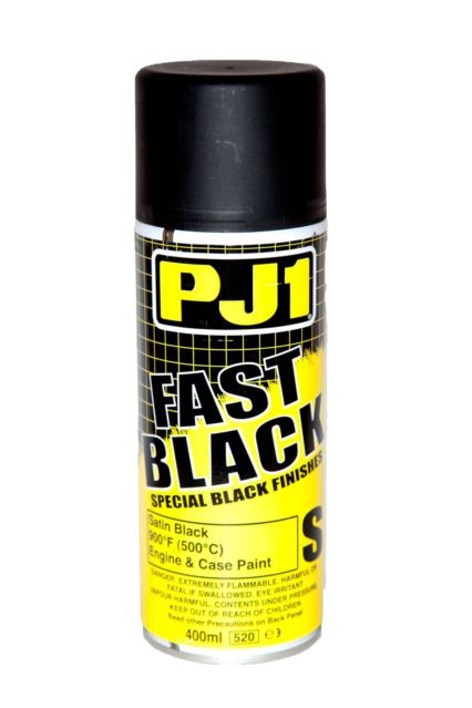 Pj1 Fast Black Satin High Temp Engine Paint 900 Degrees F 4 Pack Module Moto - What Is The Best High Temp Engine Paint