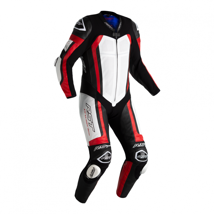 RST Pro Series Airbag CE Mens Leather Suit White/Red Module Moto