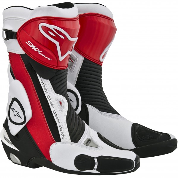 Alpinestars Motorcycle SMX Plus Boots Black Red White 43 UK Seller