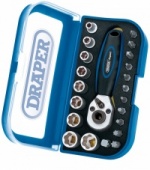 Draper DDS1 Expert 1/4'' Sq Drive 22 Piece Double Driver Socket and Bit Set